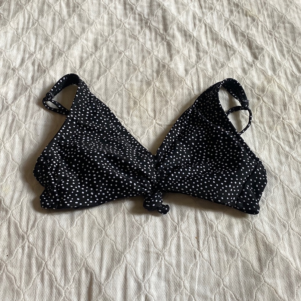 Polka Dot Bathing Suit Top (Size S)